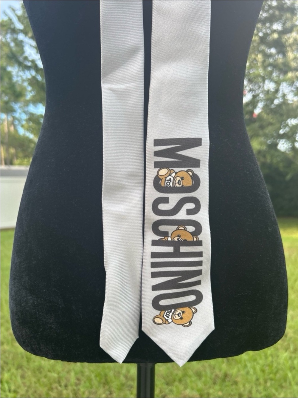 NWT Moschino teddy bear silk tie